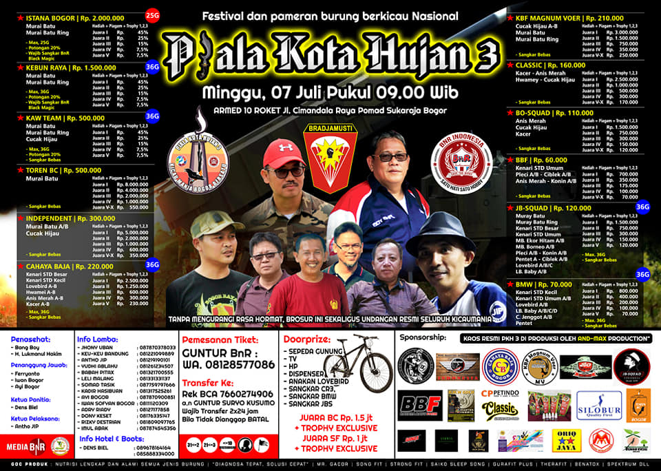 Piala Kota Hujan 3 Bogor Birdaily