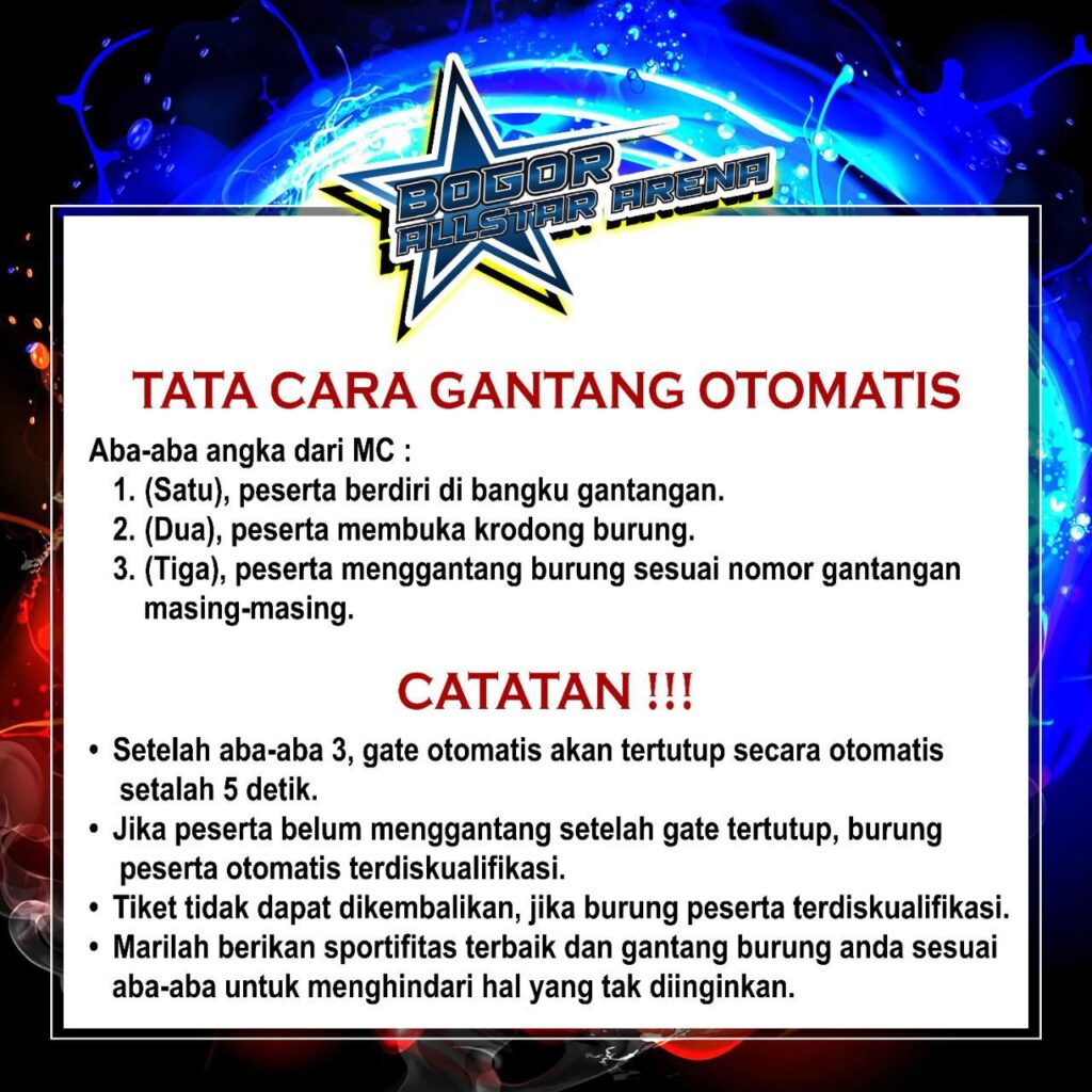 Tata Cara Gantang Otomatis Anniversary 3th Allstar Arena