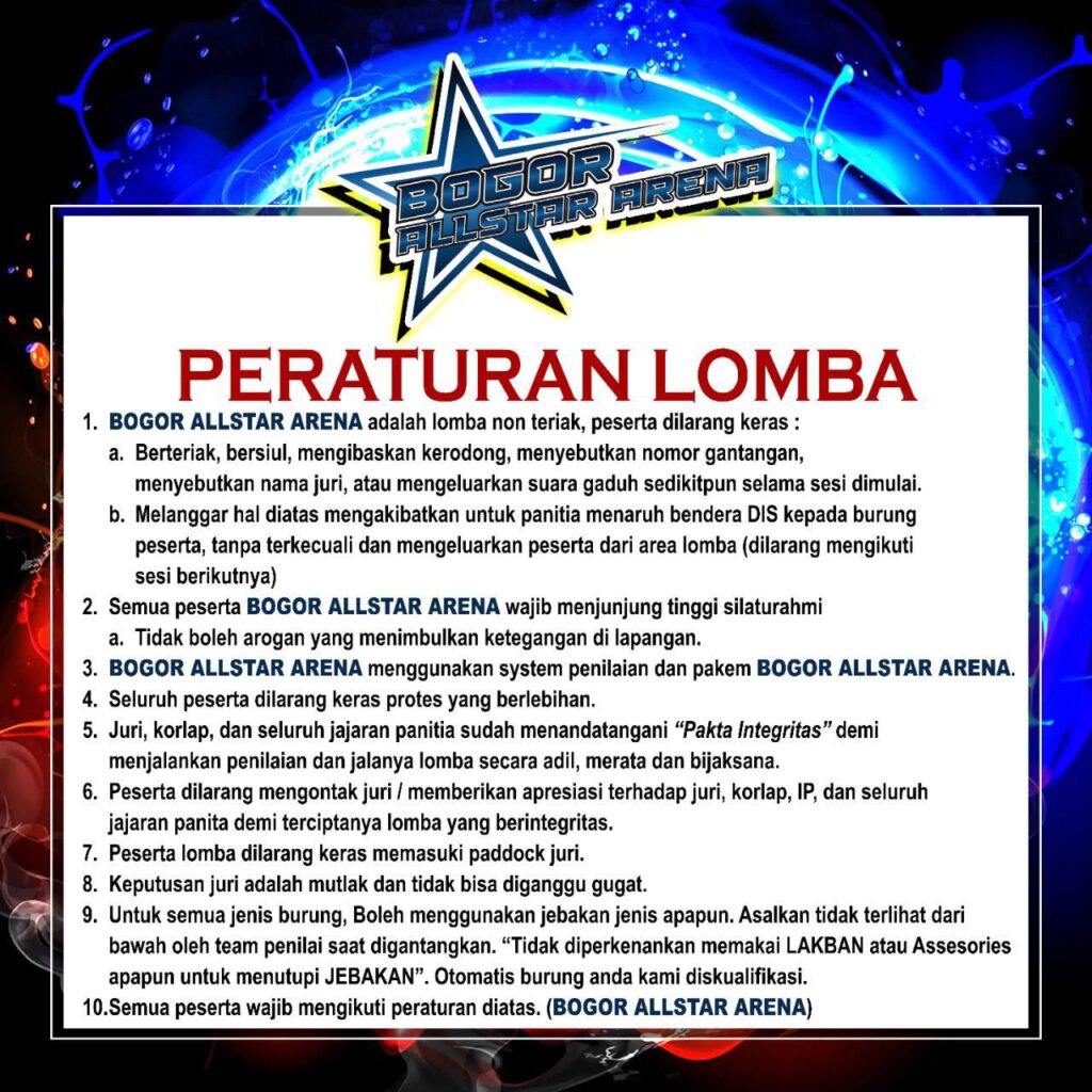 Aturan Lomba Anniversary 3th Allstar Arena